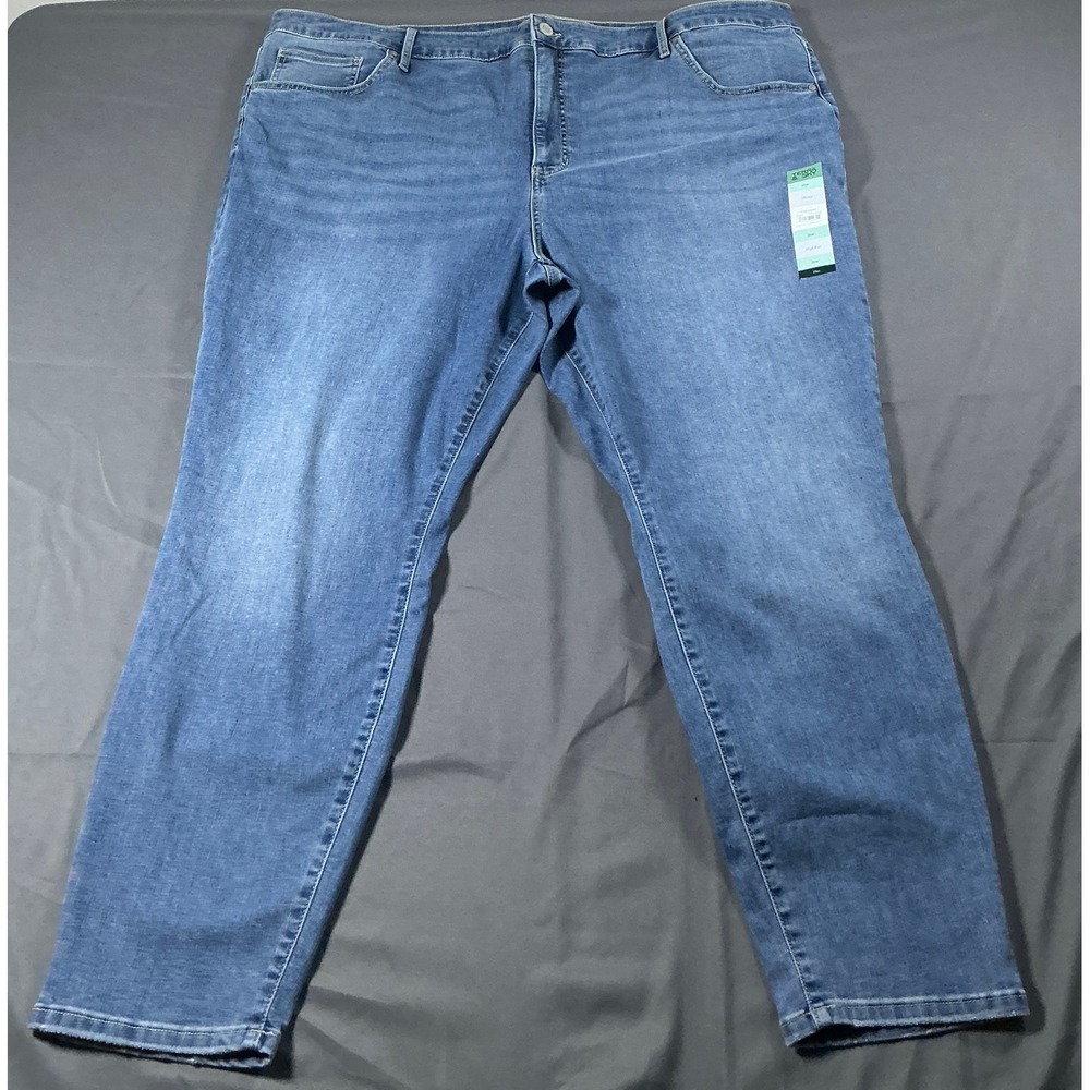 Terra & Sky Womens 26W High Rise Skinny‎ Jeans Medium Wash Plus Size NEW